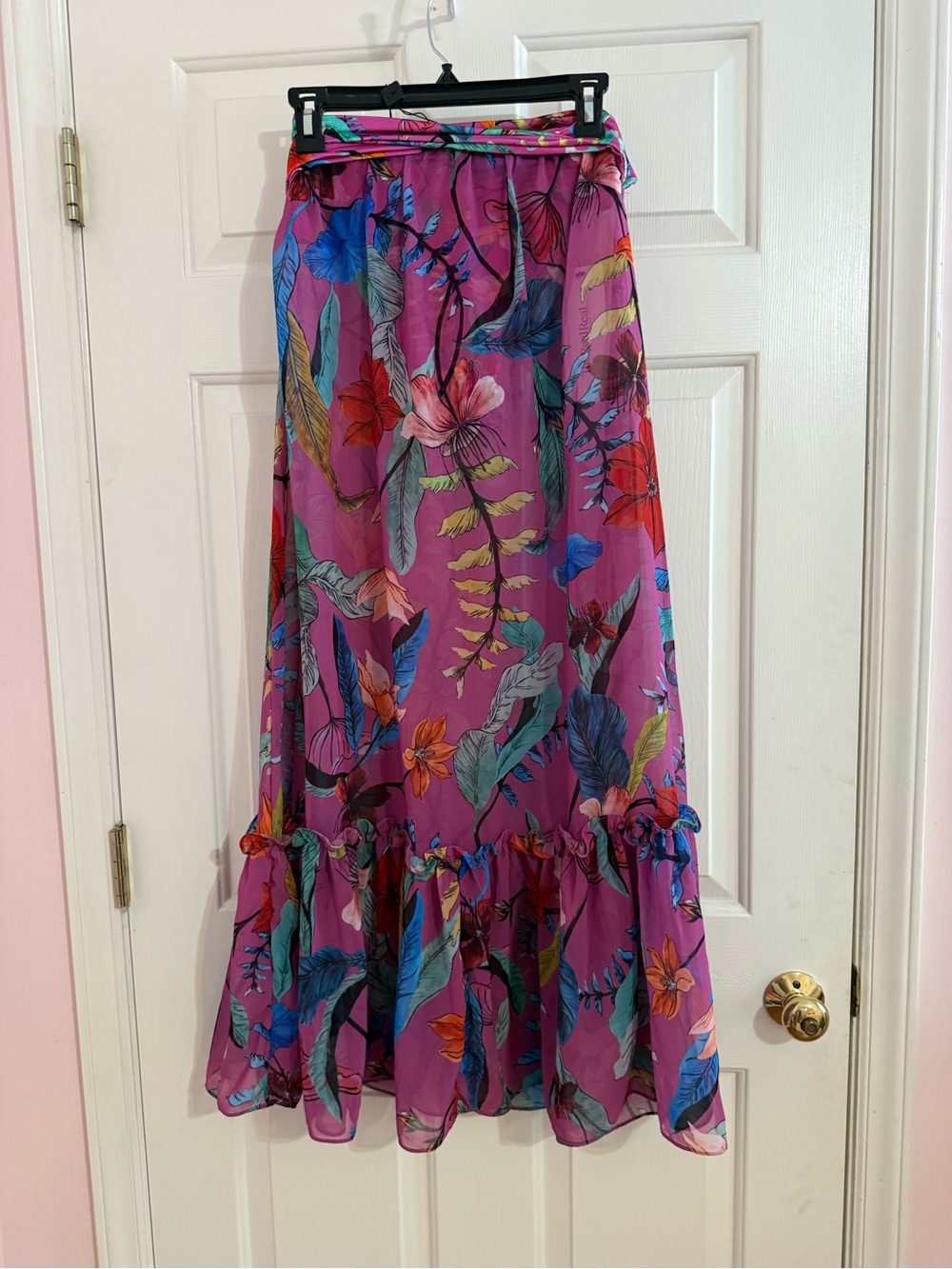 PatBo Zambia Beach Skirt in Magenta Flora - Picture 9 of 9